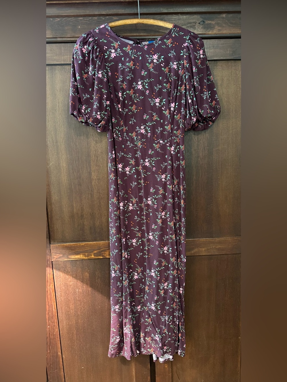 Old Navy • women’s maxi dress • bell sleeves • open back